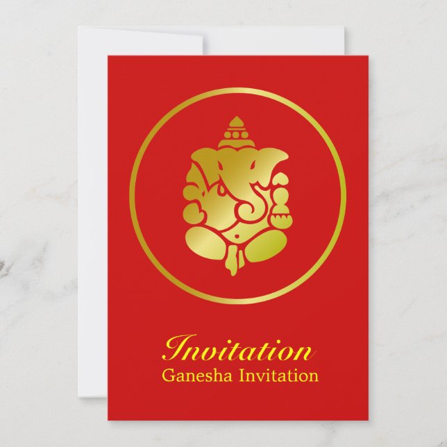 Invitation Golden Ganesha (Devant)