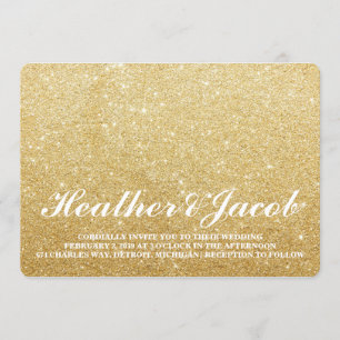 Invitation - Golden Glit Fab Mariage