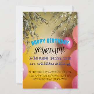 Invitation Golden Glow : Un Imaginaire florissant en fête