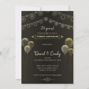 Invitation Golden Mandolin Melodies 25e Anniversaire Bliss
