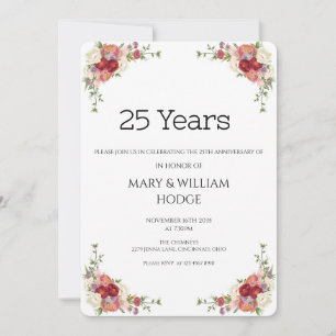 Invitation "Golden Memories : Celebrating 25 Years of Love"