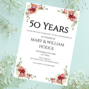 Invitation "Golden Memories : Celebrating 50 Years of Love"