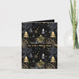 Invitation Golden Noir Christmas