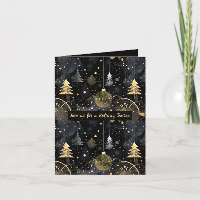 Invitation Golden Noir Christmas (Devant)