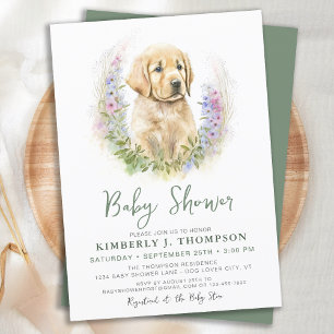 Invitation Golden Retriever Chien Chien Chien Chien Chien Mod