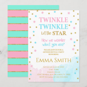 Invitation Golden Stars Little Star Genre Reveillez Invitatio