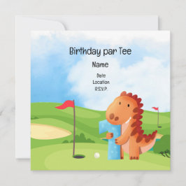 Invitation Golf 1er Anniversaire thème pour les enfants golfe