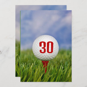 Invitation Golf 30e fête d'anniversaire