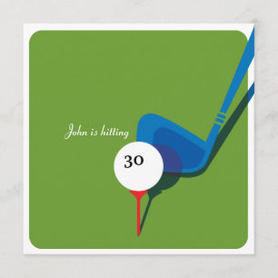 Invitation Golf 30th Birthday - Toujours Swinging!