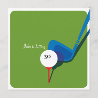 Invitation Golf 30th Birthday - Toujours Swinging!