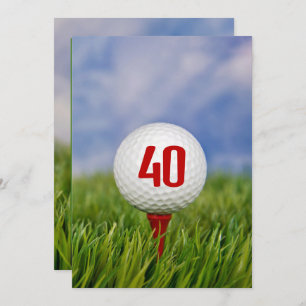 Invitation Golf 40e fête d'anniversaire