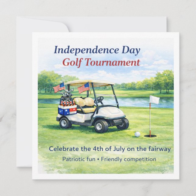 Invitation Golf  4th July Independence Day  (Devant)