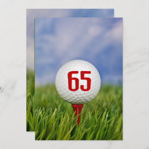 Invitation Golf 65e fête d'anniversaire