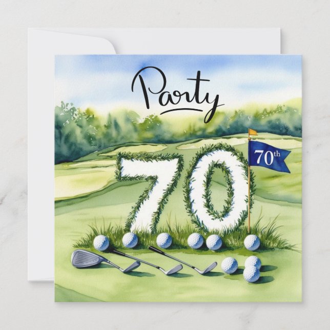 Invitation Golf 70e anniversaire (Devant)