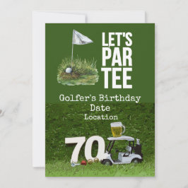 Invitation Golf 70e anniversaire avec golf balle