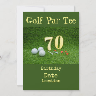 Invitation Golf 70e anniversaire Golf Par Tee party Invitatio