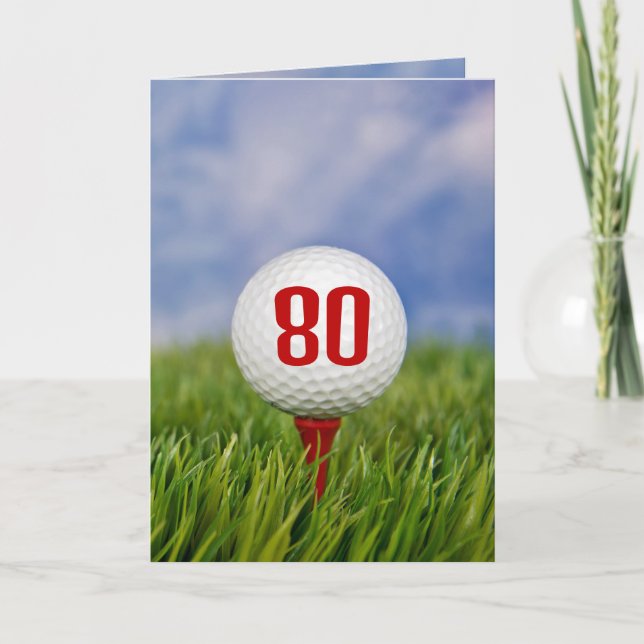 Invitation Golf 80e fête d'anniversaire (Devant)