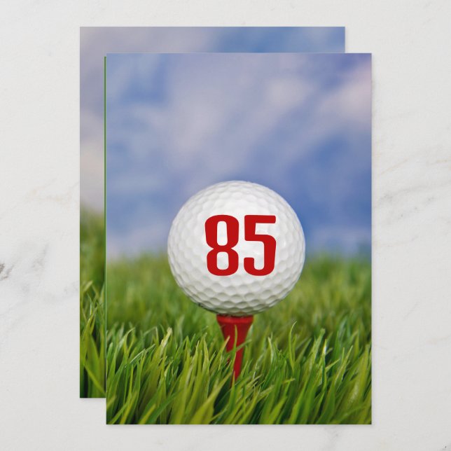 Invitation Golf 85ème anniversaire (Devant / Derrière)
