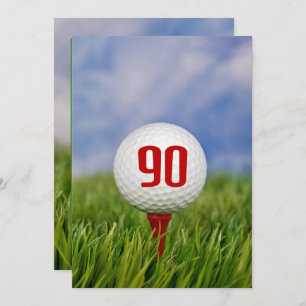 Invitation Golf 90e fête d'anniversaire