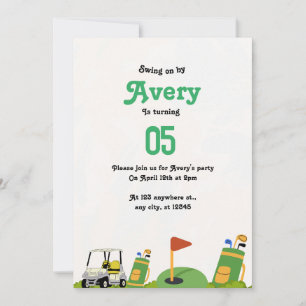 Invitation Golf Anniversaire