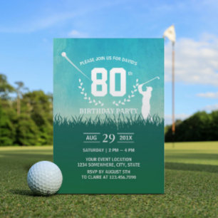 Invitation Golf Anniversaire