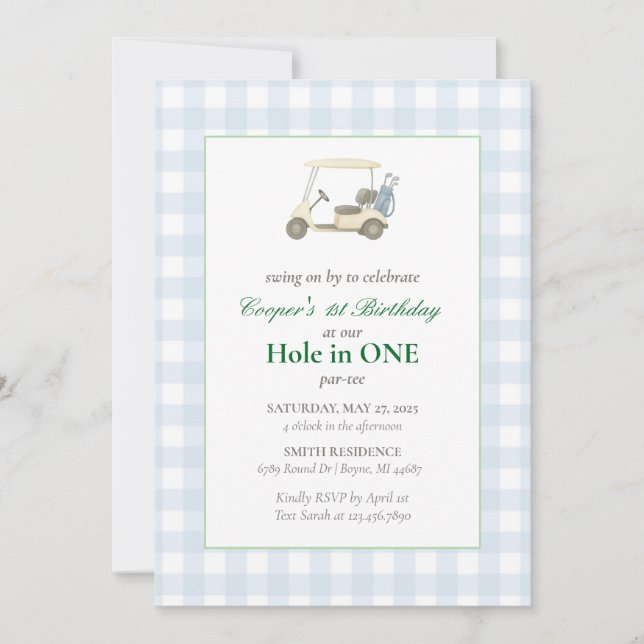Invitation Golf Anniversaire (Devant)