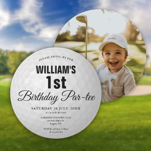 Invitation Golf Anniversaire Golf Ball Photo