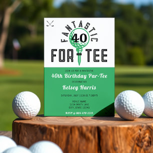 Invitation Golf Anniversaire pour le 40e Anniversaire