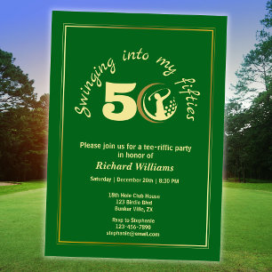 Invitation Golf Classic Green Golden Player 50e anniversaire