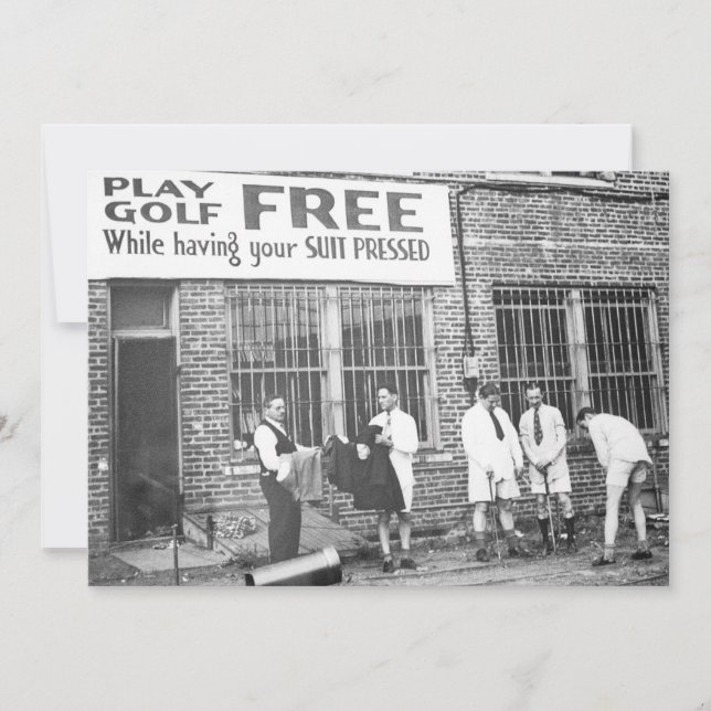 Invitation Golf de jeu libre (tout en faisant presser votre (Devant)