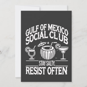Invitation Golf du Mexique Social Club Restez Salé Résiste