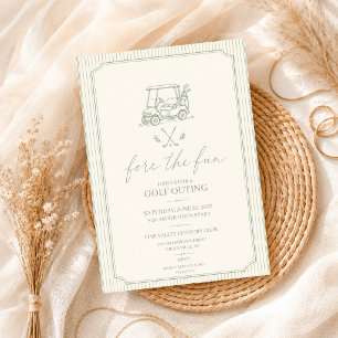 Invitation Golf Élégant Vert Sauge Club Minimal Luxe