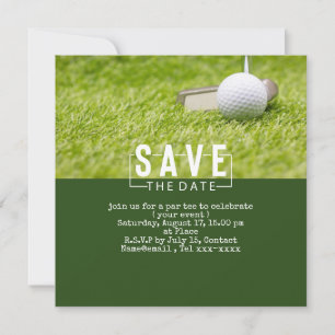 Invitation Golf enregistrer la date golf balle de mise trou d