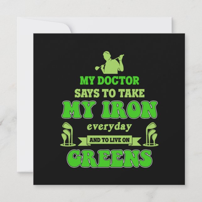 Invitation Golf Golf Golf Golf Putter Caddy Birdie Gif (Devant)