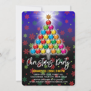 Invitation Golf Joyeux Noël-vacances Design