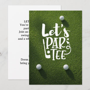Invitation Golf laisse balle de golf sur le tee sur de l'herb