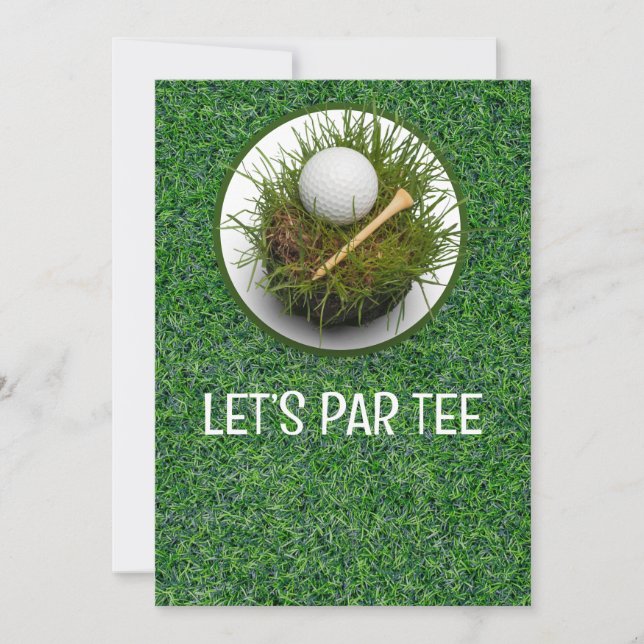 Invitation Golf Let's Par tee (Devant)