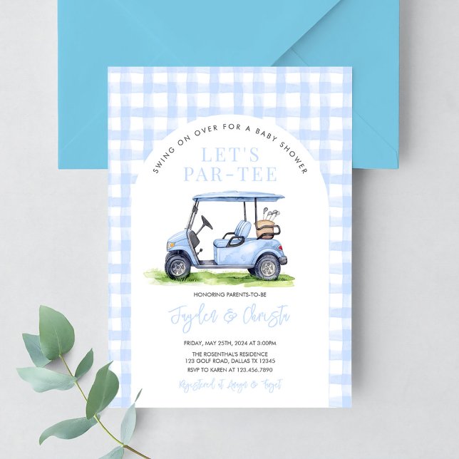 Invitation Golf Let's Par-Tee Tee Time Baby shower (Créateur téléchargé)