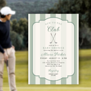 Invitation Golf nouveau au club shower bébé genre neutre