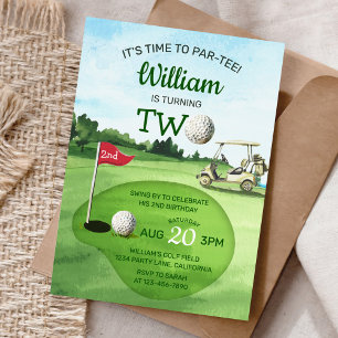 Invitation Golf PAR-TEE 2e anniversaire