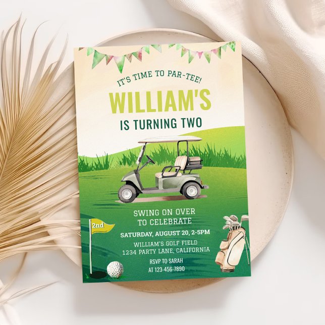 Invitation Golf PAR-TEE 2e anniversaire (Créateur téléchargé)