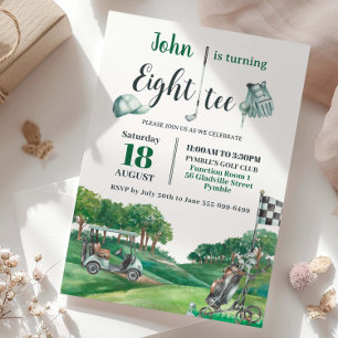 Invitation Golf Party 80e anniversaire Turning 80