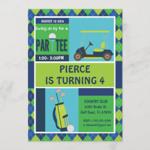 Invitation Golf Party - Anniversaire de golf perso