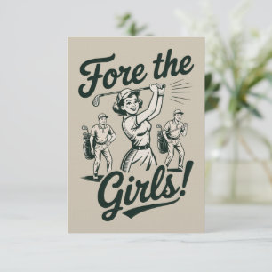 Invitation Golf pour les filles mignon drôle golf dames