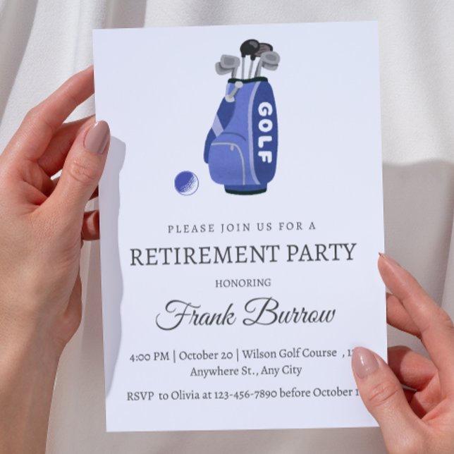 Invitation Golf Retraite à thème (Créateur téléchargé)