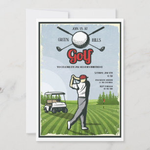 Invitation Golf Retro