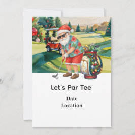 Invitation Golf Santa Claus Golf Noël d'été