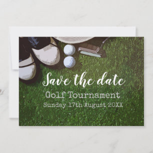 Invitation Golf Sauvez la date Tournoi de golf sur vert