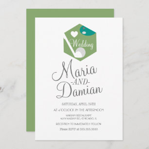 Invitation Golf Sports Mariage de terrain