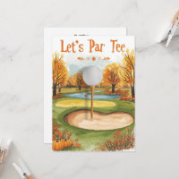 Golf Thanksgiving Party Autumn Golf Course